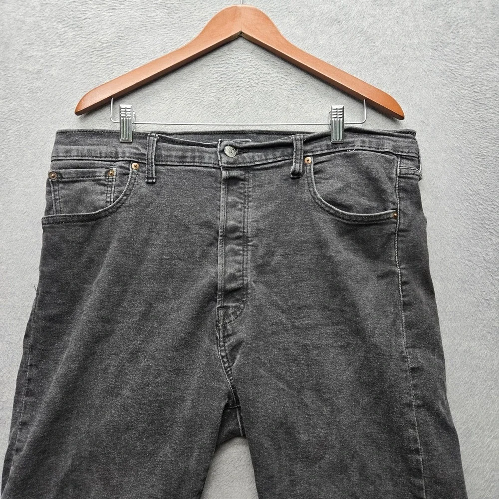 Levi's 501 Men Shorts W40 L9 Black Denim Original Fit Straight‎ Leg Button